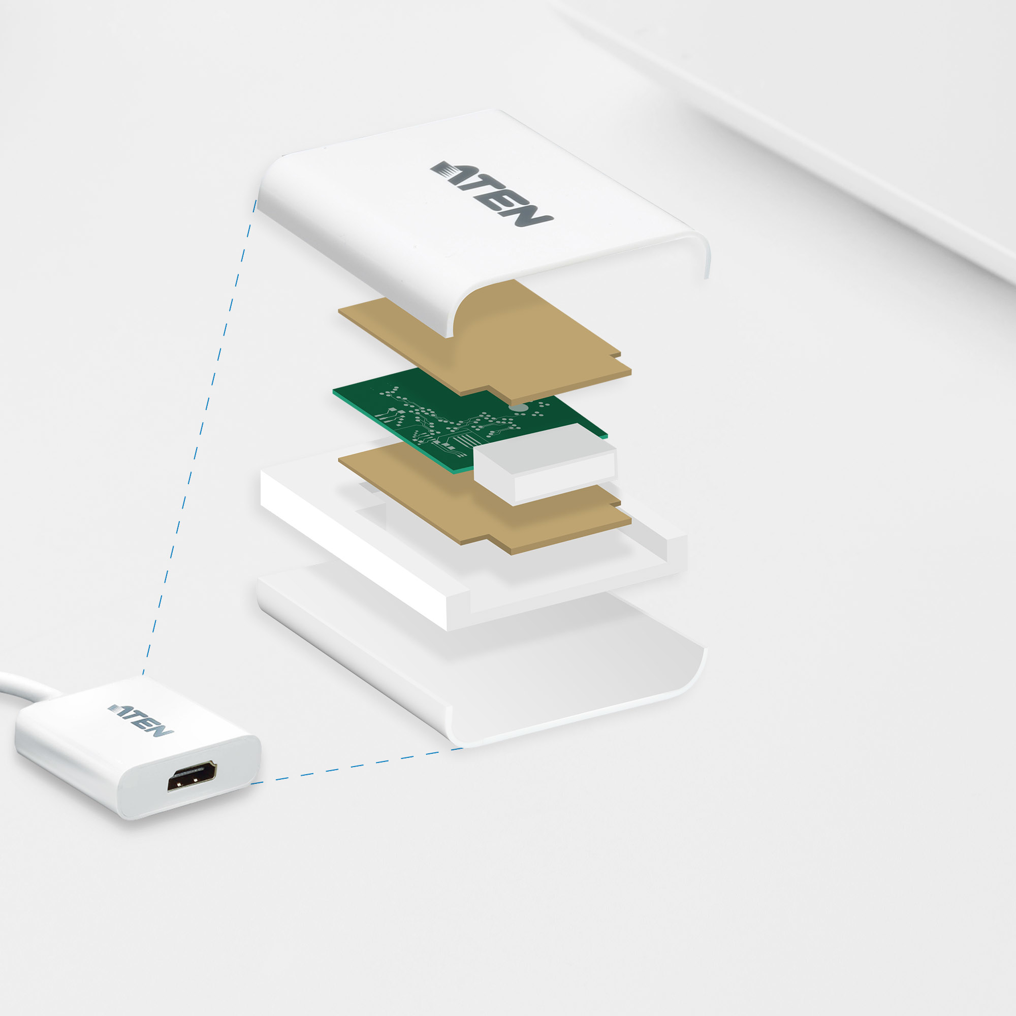 ATEN VC985 - Video- / Audio-Adapter - DisplayPort (M), Ansicht 4