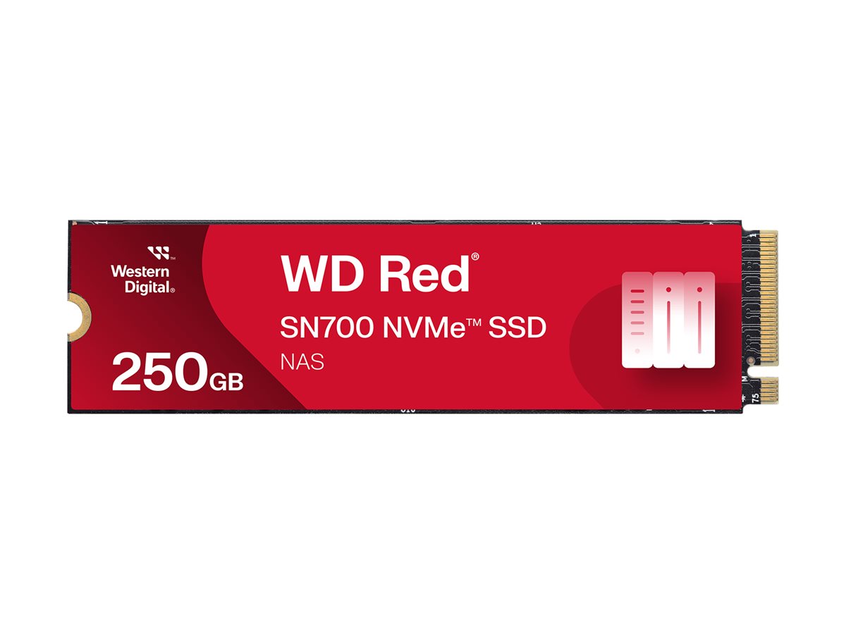 WD Red SN700 WDS250G1R0C-68BDK0 - SSD - 250 GB - intern - M.2 2280 - PCIe 3.0 x4 (NVMe)