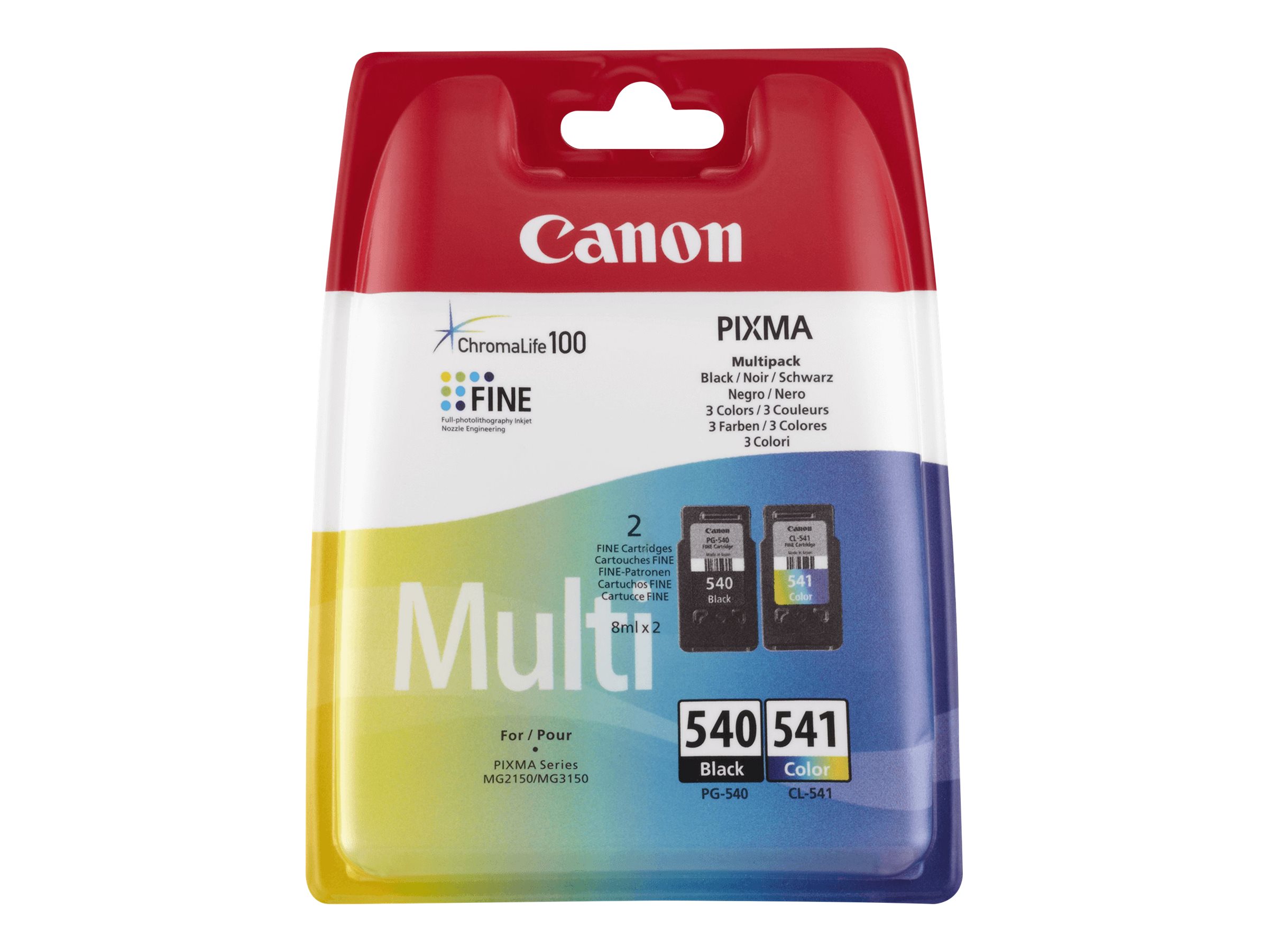 Canon PG-540 / CL-541 Multipack - 2er-Pack - 8 ml - Schwarz, Farbe (Cyan, Magenta, Gelb)
