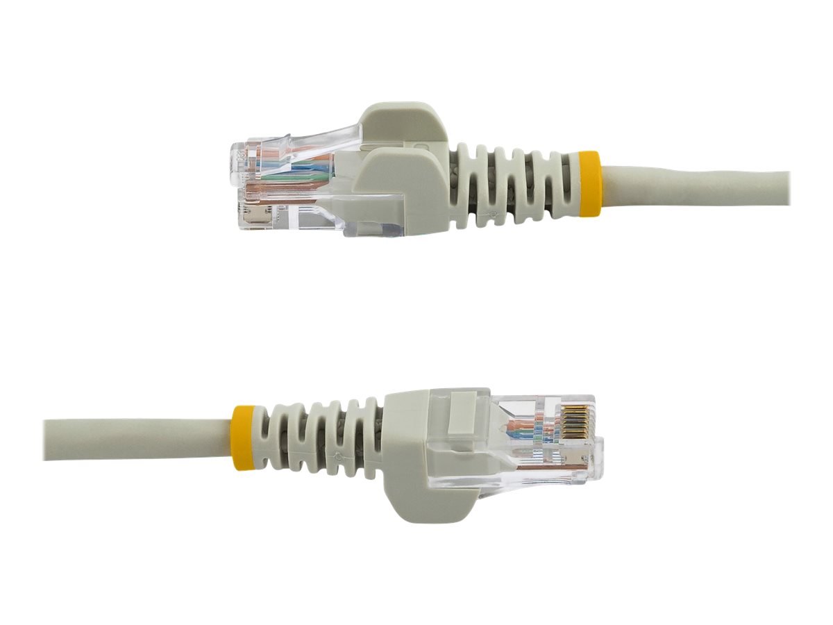 StarTech.com 0,5m Cat5e Ethernet Netzwerkkabel Snagless mit RJ45 - Cat 5e UTP Kabel - Grau - Patch-Kabel - RJ-45 (M)