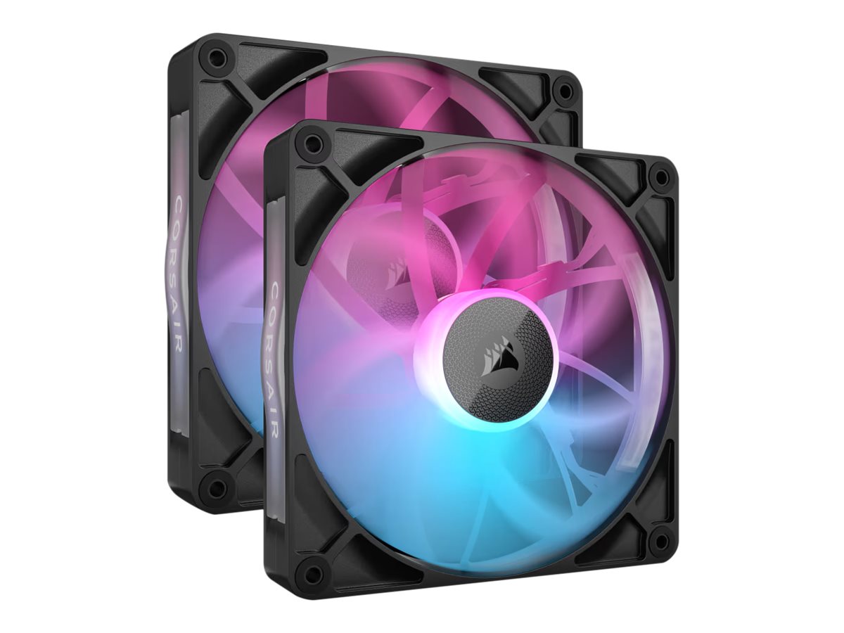 Corsair iCUE Link RX140 RGB Twin Starter Kit - Gehäuselüfter - 140 mm - Schwarz (Packung mit 3)