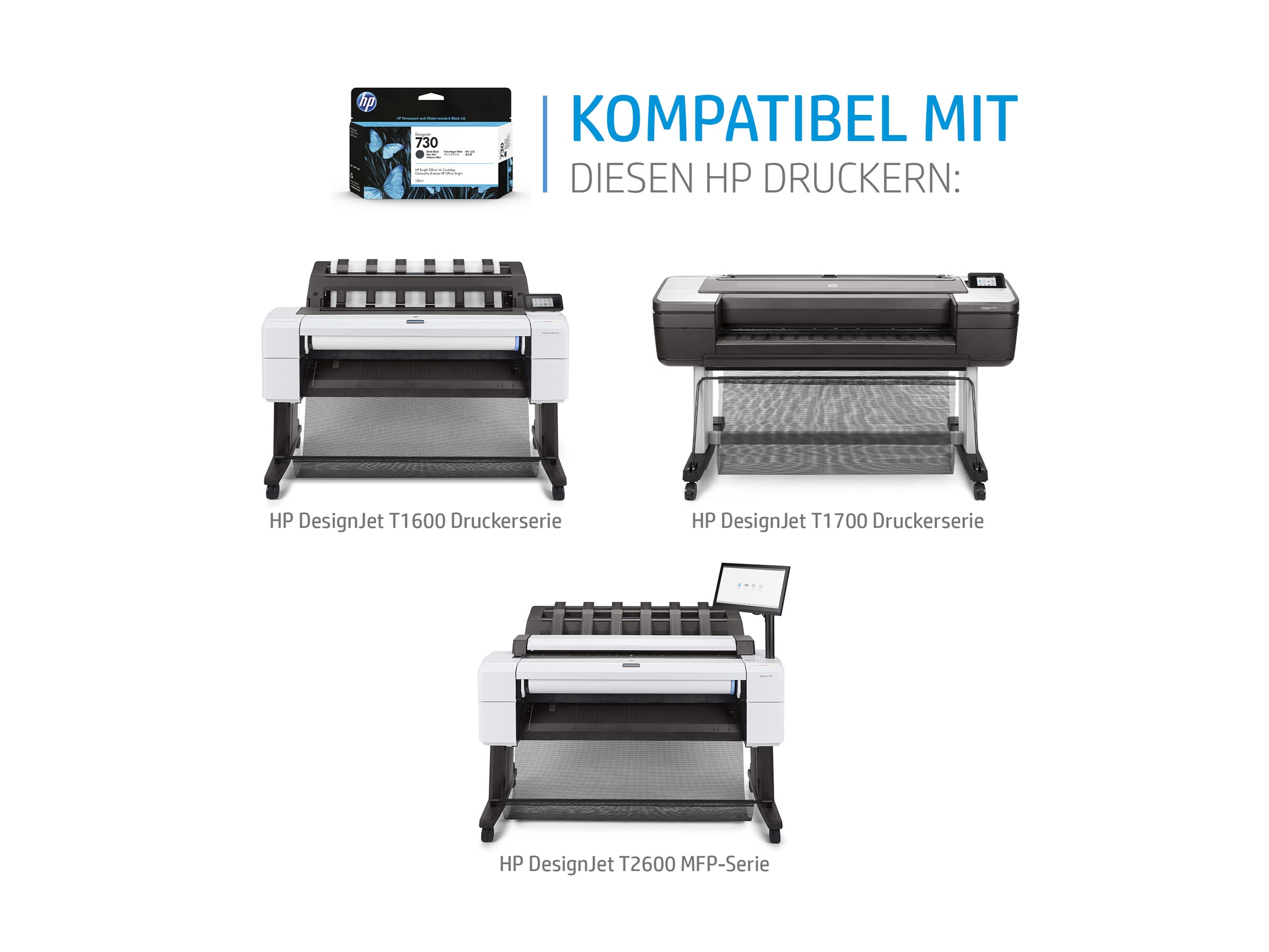 HP 730 - 300 ml - mit hoher Kapazität - mattschwarz
