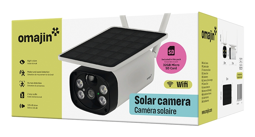 Omajin Netzwerkkamera OMA-OSC-01-EU Solar/Akku/HD/Alarmsystem - Netzwerkkamera, Ansicht 4