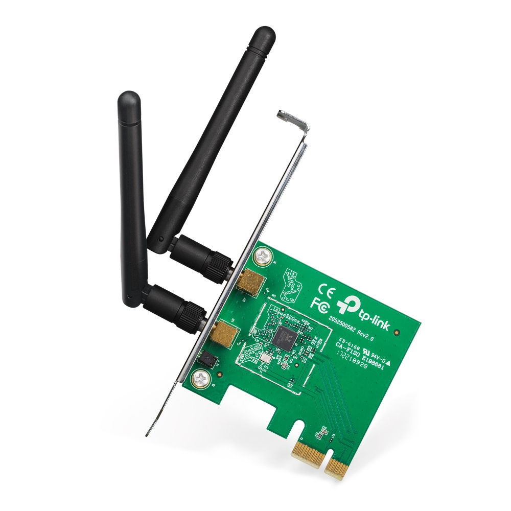 TP-LINK 300Mbit/s-WLAN-PCI-Express-Adapter, Eingebaut, Kabellos, PCI Express, WLAN, 300 Mbit/s, Grün