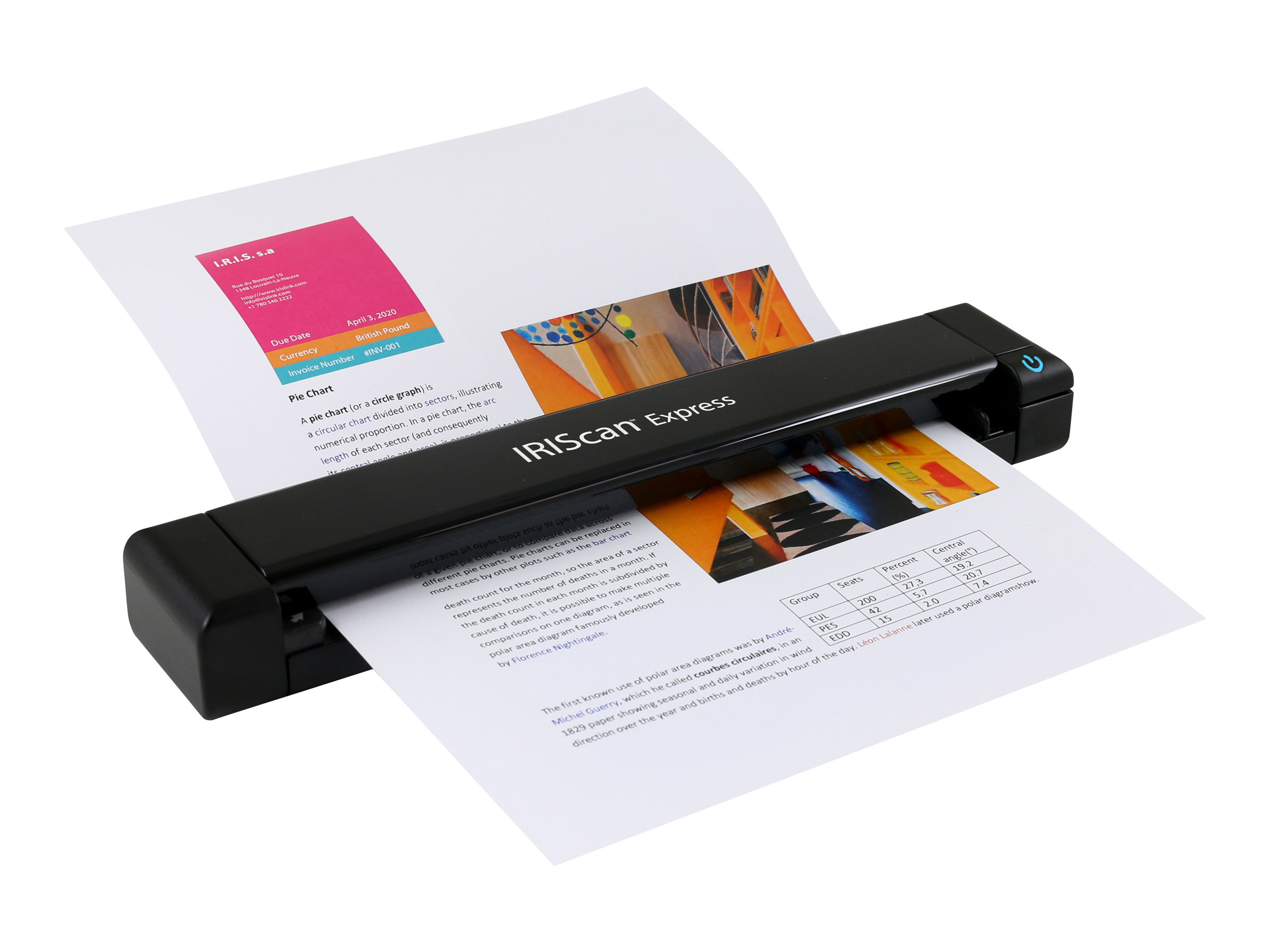 IRIS IRIScan Express 4 - Einzelblatt-Scanner - Contact Image Sensor (CIS), Ansicht 2