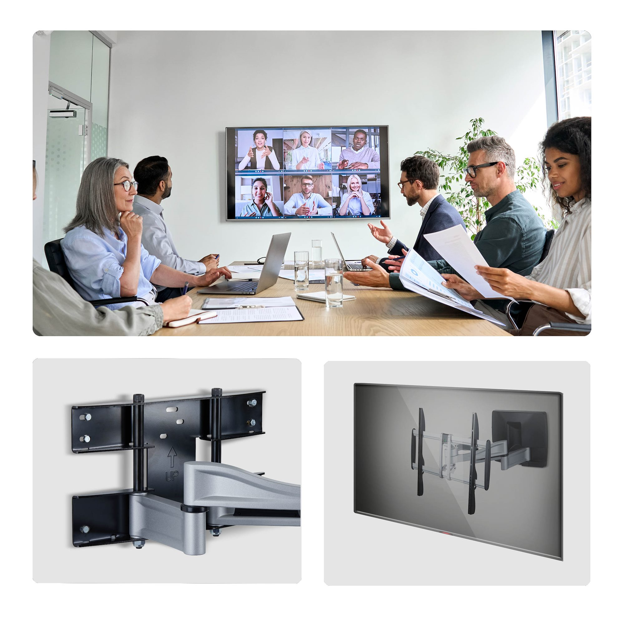 StarTech.com Heavy-Duty Articulating TV Wall Mount for up to 100-inch and 187.4lb/85kg Flat, Ansicht 3