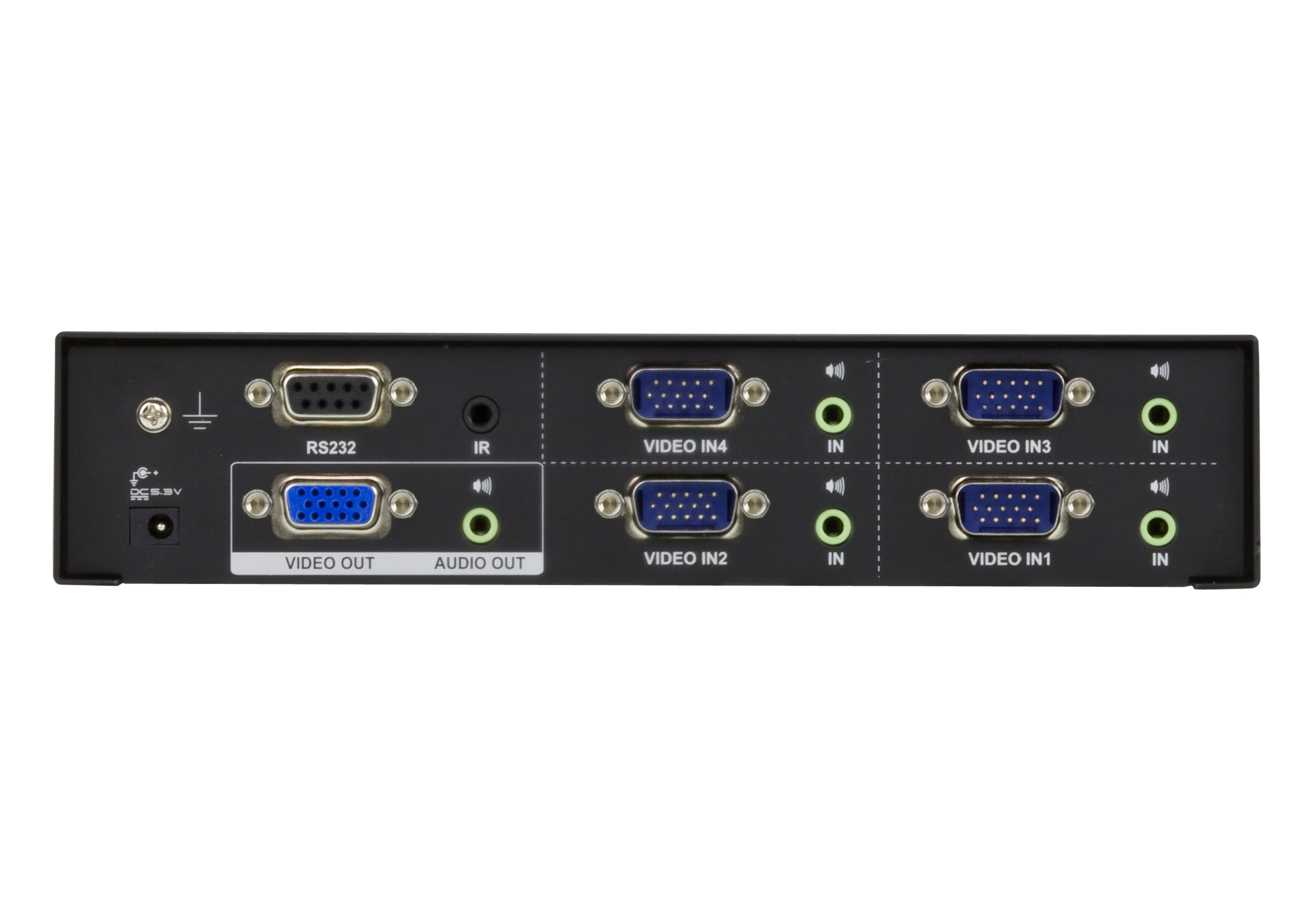 ATEN VanCryst VS0401 - Video/Audio-Schalter - 4 x VGA/Audio, Ansicht 3