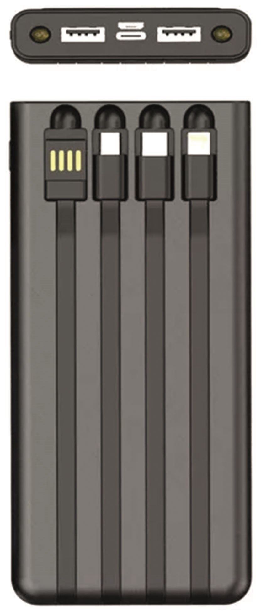2GO Powerbank Solar 10000mAh mit LED Taschenlampe schwarz - Micro (AAA), Ansicht 3