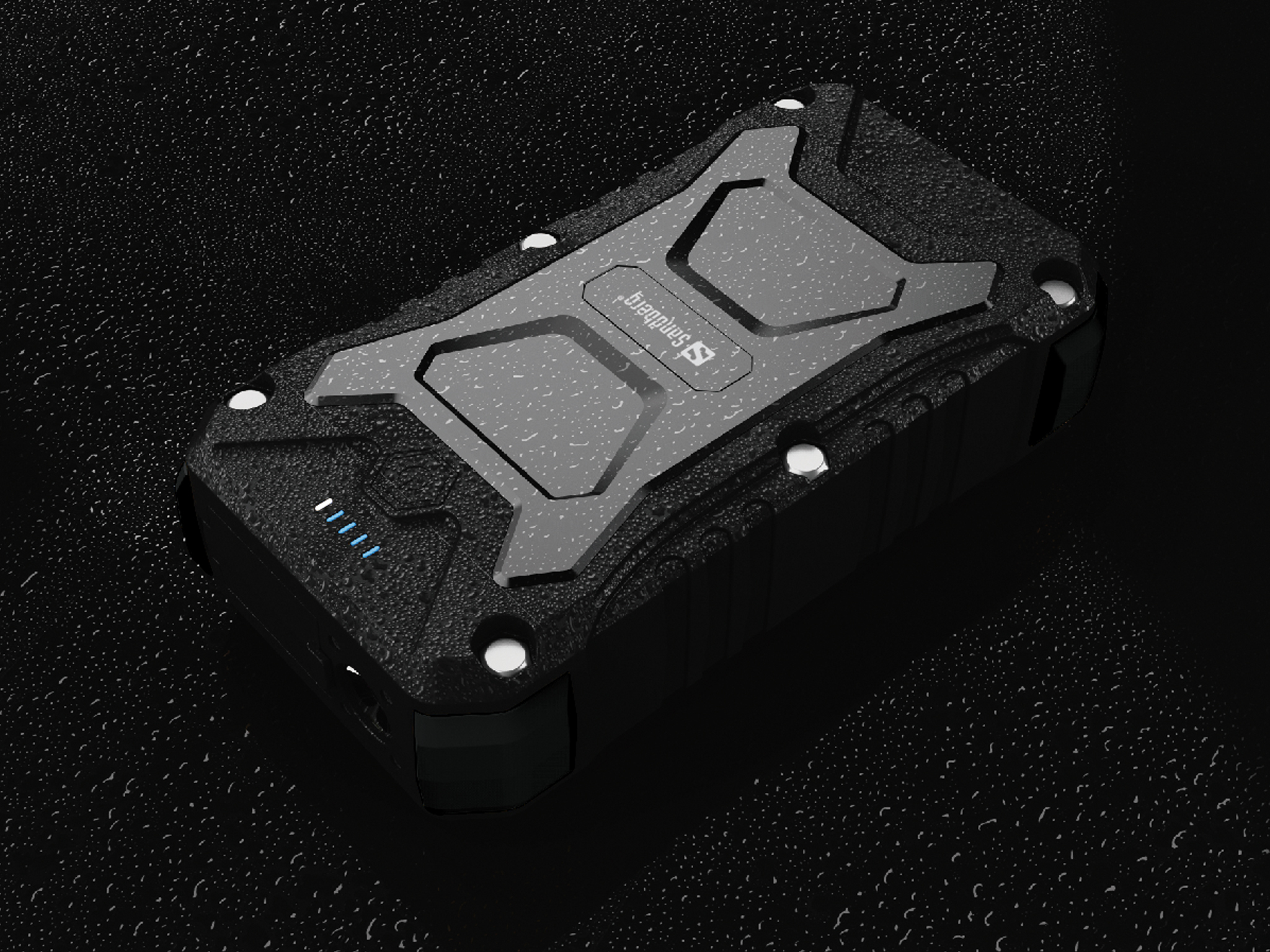 SANDBERG Active Survivor - Powerbank - 10000 mAh - 37 Wh - 22.5 Watt - 5 A - PD - 2 Ausgabeanschlussstellen, Ansicht 4