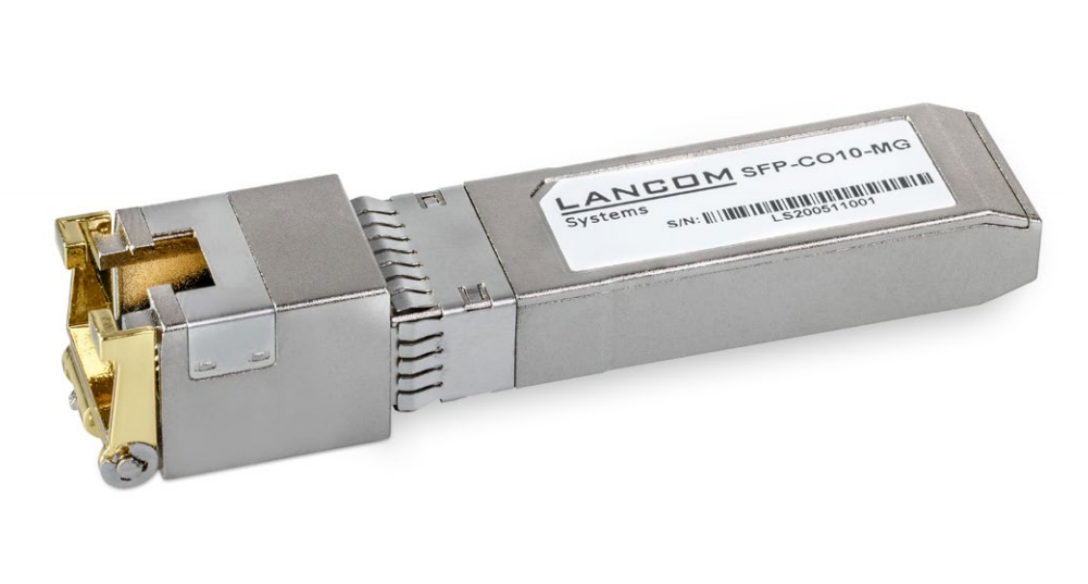 Lancom SFP-CO10-MG, Kupfer, 10000 Mbit/s, SFP, 30 m, 2.5 Gigabit Ethernet, 5 Gigabit Ethernet, Chrom