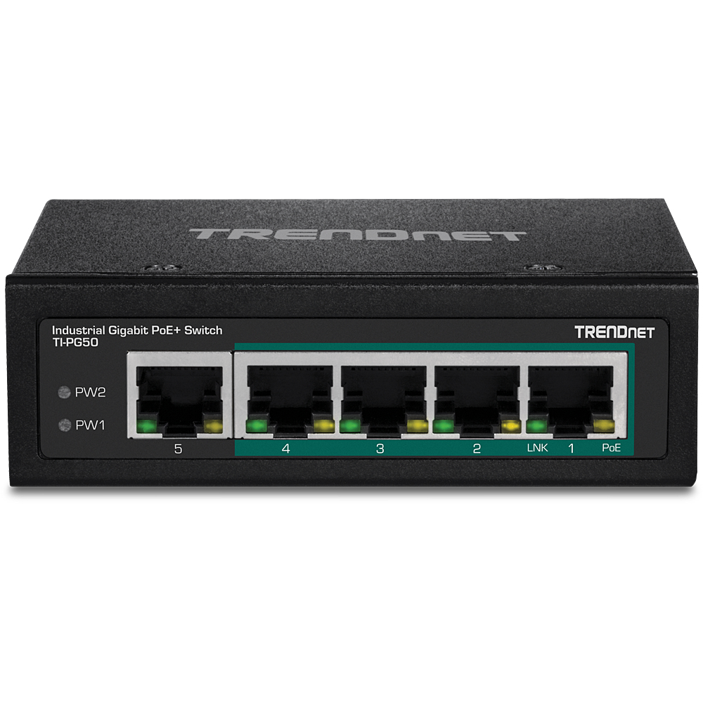 TRENDnet TI-PG50 - Unmanaged - Gigabit Ethernet (10/100/1000) - Vollduplex - Power over Ethernet (PoE) - Rack-Einbau - W, Ansicht 3