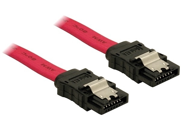 Delock SATA Kabel - 0.5m, 0,5 m, Rot