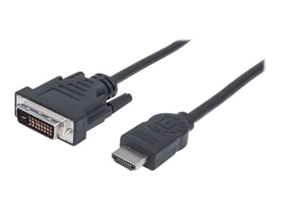 Manhattan HDMI to DVI-D 24+1 Cable, 1.8m, Male