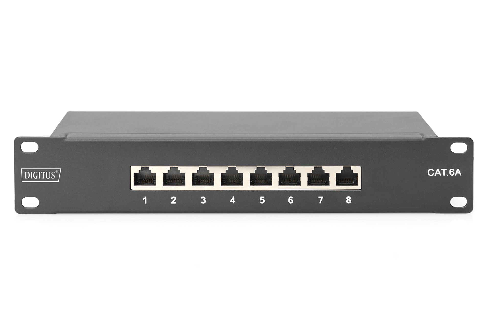 DIGITUS CAT 6A, Klasse E Patch Panel, geschirmt, schwarz, Ansicht 2