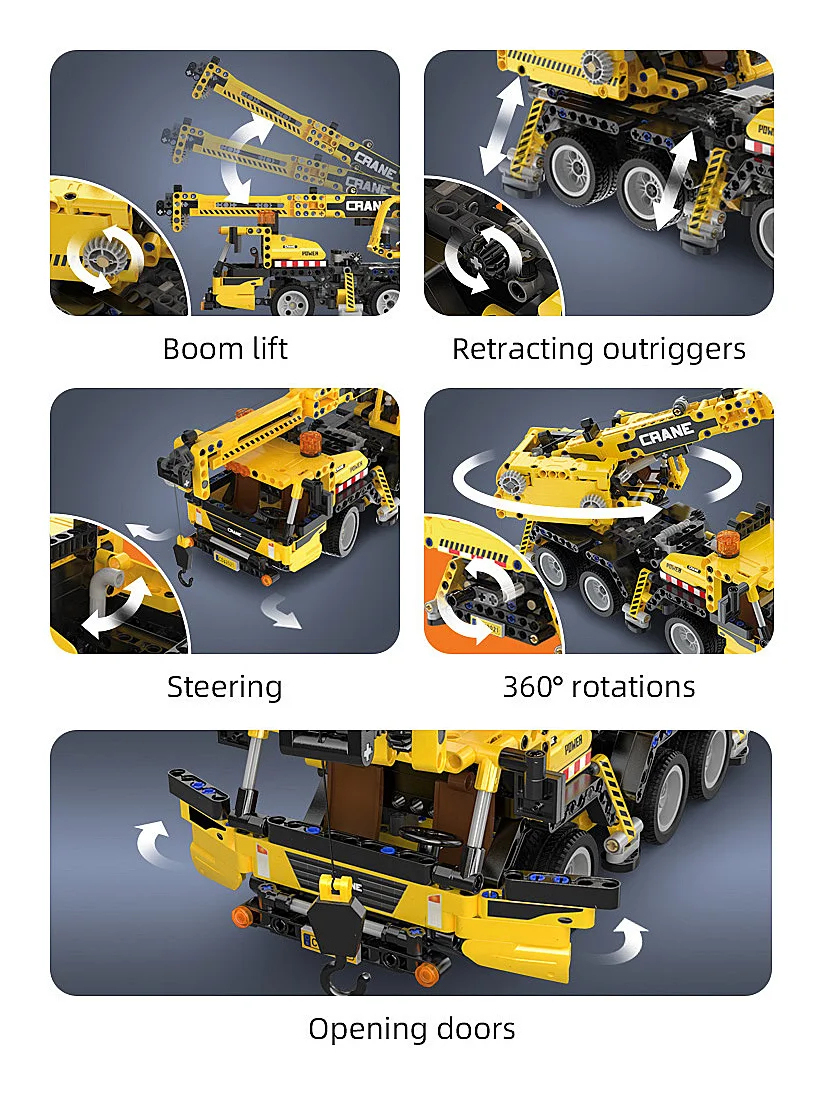 JAMARA CaDA Mobilkran Bricks gelb 8+, Ansicht 3