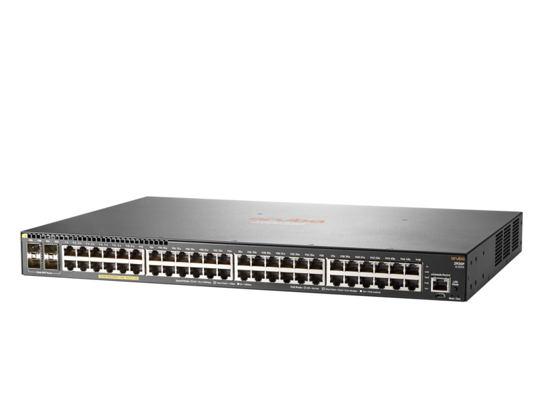 HPE Aruba 2930F 48G PoE+ 4SFP - Switch - L3 - managed - 48 x 10/100/1000 (PoE+), Ansicht 3