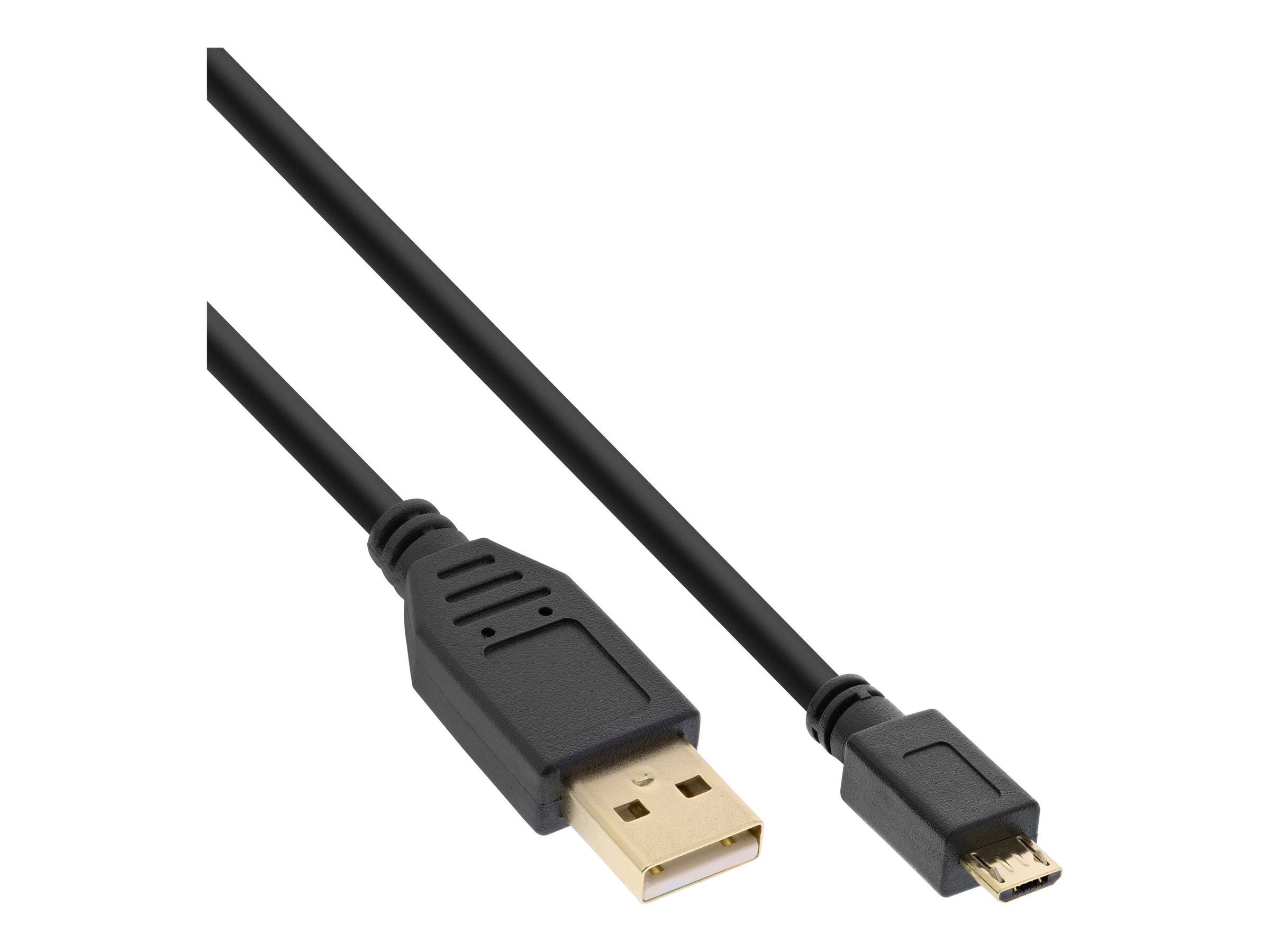 InLine Micro-USB 2.0 Kabel - USB-A ST an Micro-B ST - vergoldete Kontakte - 2m