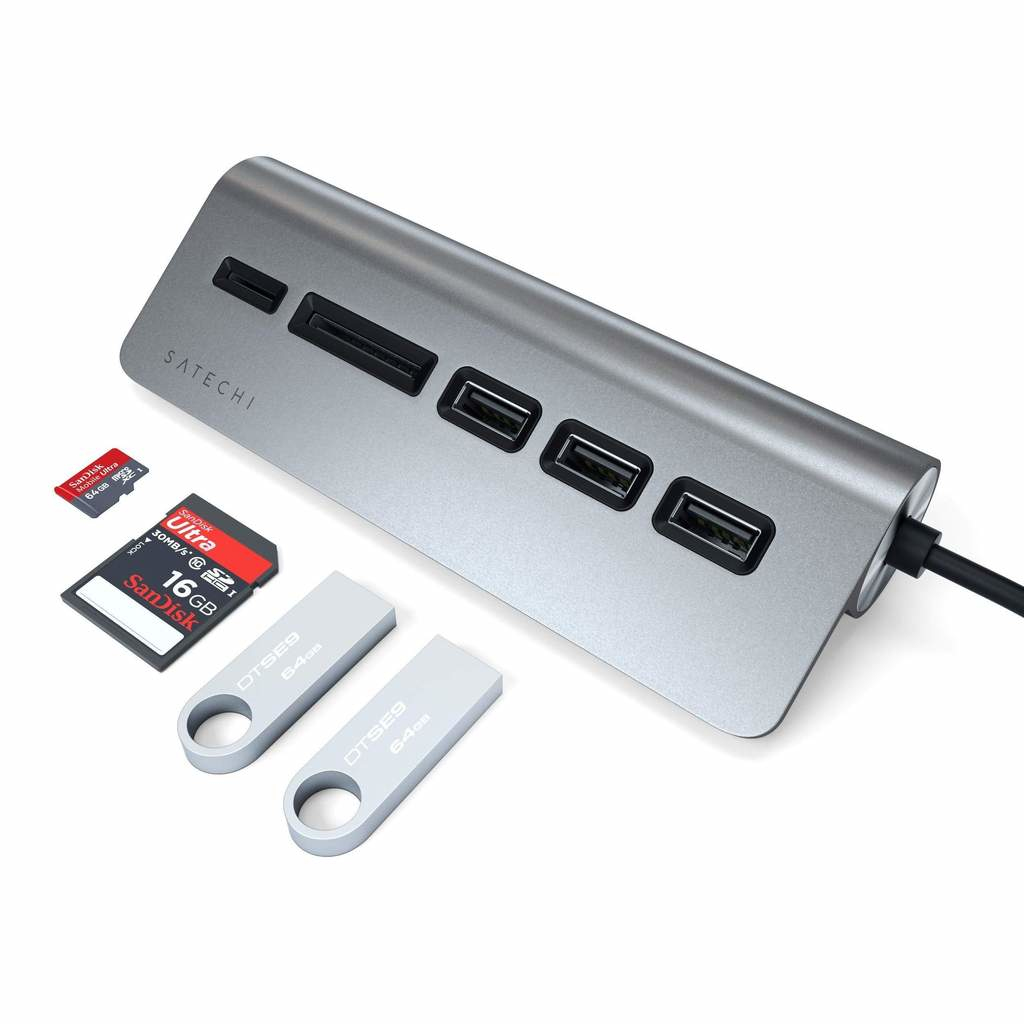 Satechi ST-TCHCRM - USB 3.2 Gen 1 (3.1 Gen 1) Type-C - Grau - MicroSD (TransFlash) - USB 3.2 Gen 1 (3.1 Gen 1) Type-A, Ansicht 4