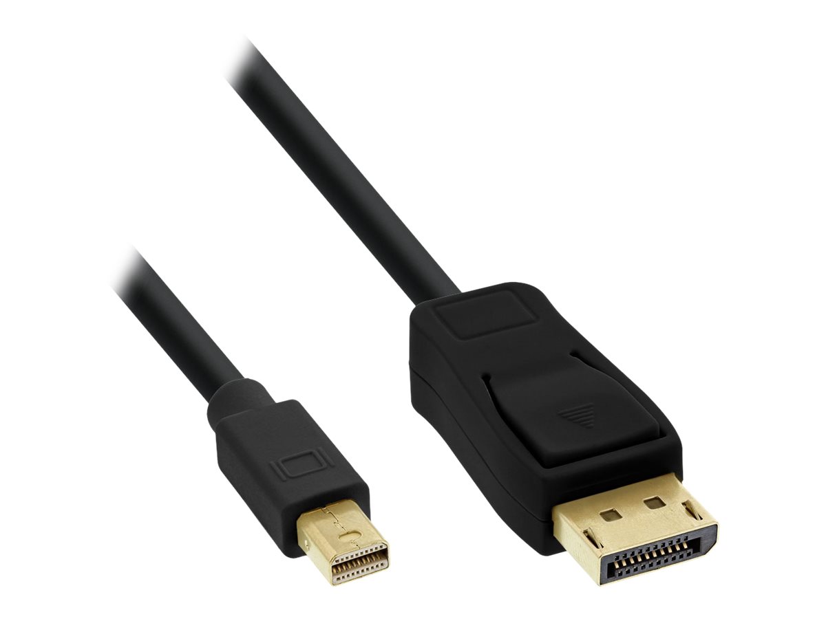 InLine Mini DisplayPort zu DisplayPort Kabel - schwarz - 1m