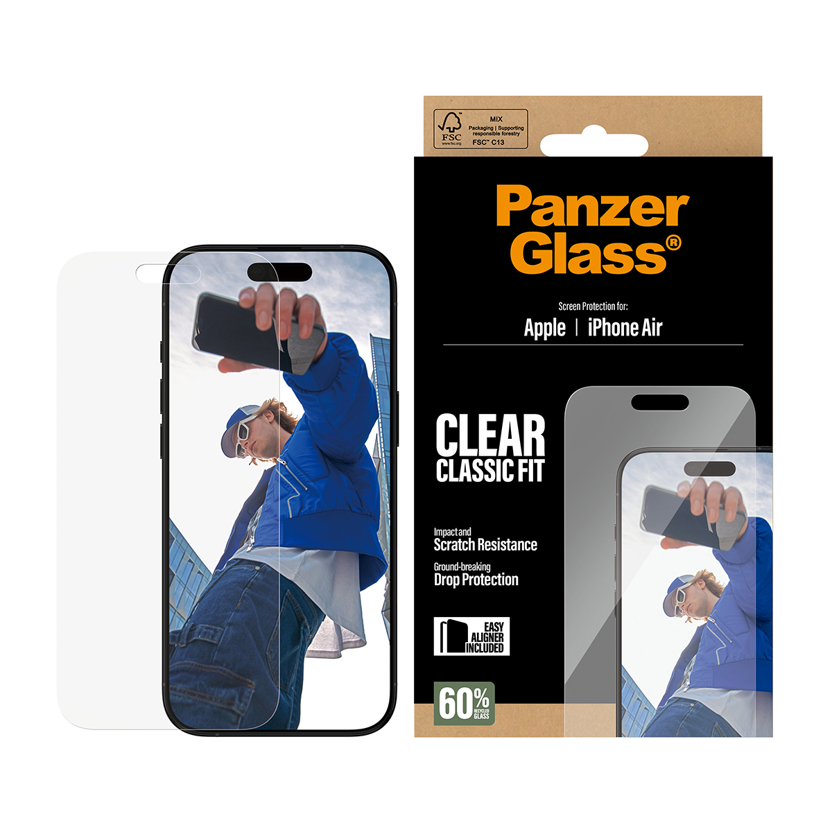 PanzerGlass Displayschutz Classic Fit iPhone Air, Ansicht 3