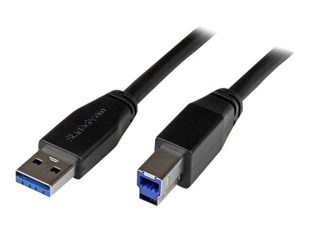 StarTech.com 10m Aktives USB 3.0 USB-A auf USB-B Kabel - USB A zu USB B Anschlusskabel - USB 3.1 Gen 1 (5 Gbit/s) - USB-Kabel - USB Type B (M) zu USB Typ A (M) - USB 3.0