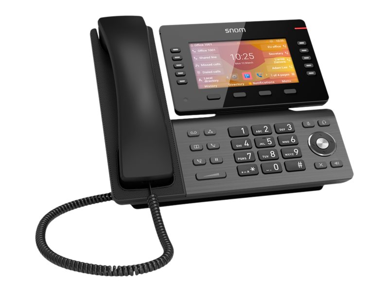 snom D865 - VoIP-Telefon - mit Bluetooth-Schnittstelle mit Rufnummernanzeige - fünfwegig Anruffunktion - SIP, RTCP, RTP, SRTP, SDP, SRTCP, RTCP-XR, SIPS, ICE - Gun Metal Black