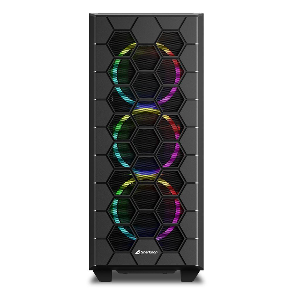 Sharkoon RGB Hex - Mid tower - ATX - Seitenteil mit Fenster (gehärtetes Glas), Ansicht 3