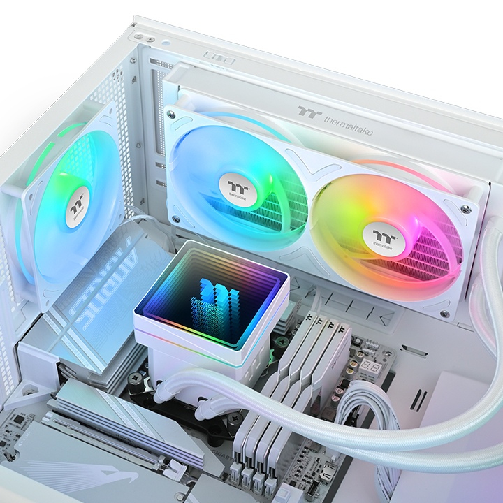 Thermaltake TH240 V3 ARGB Sync AiO Snow Edition - 12 V - 80 PLUS Platinum, Ansicht 2