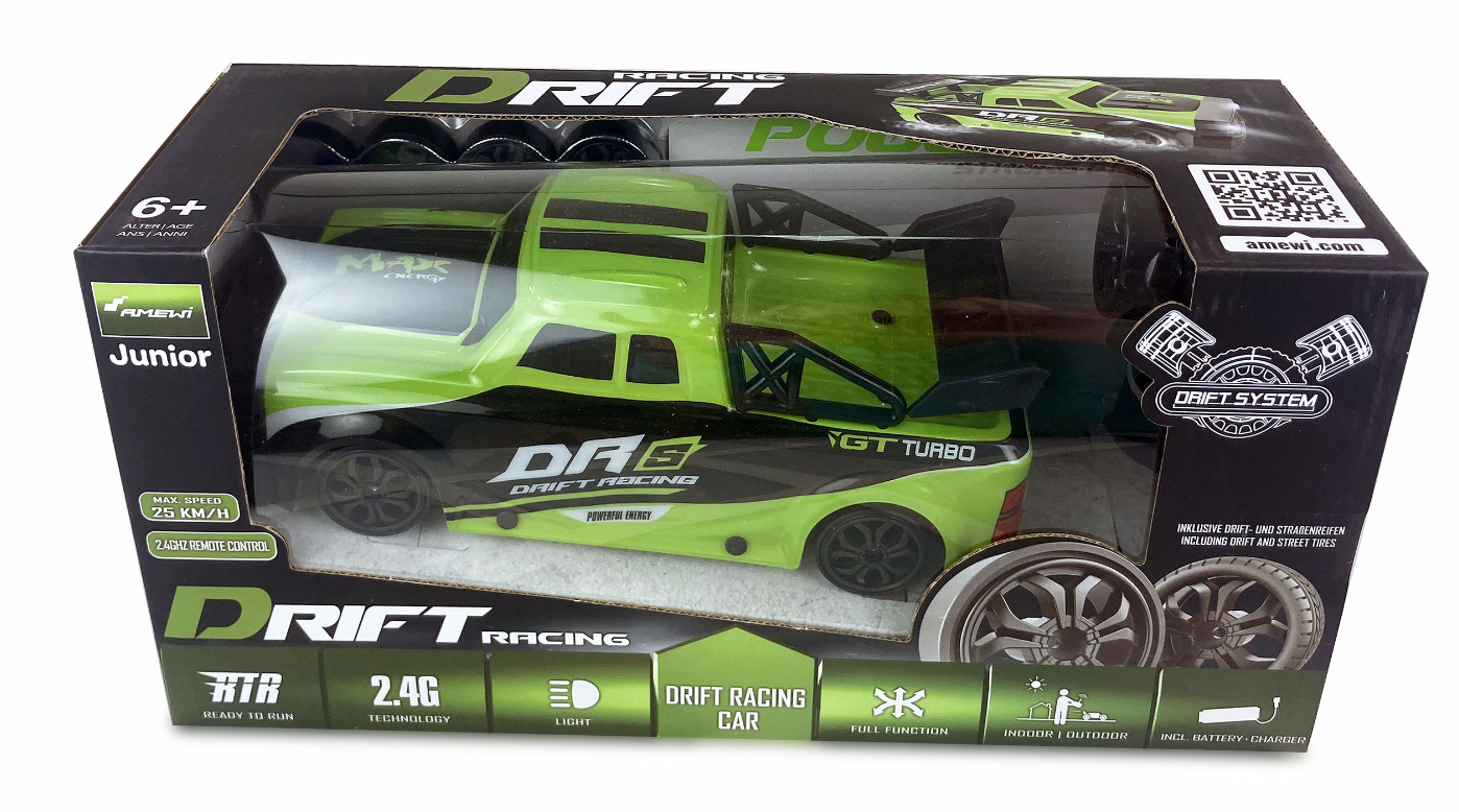 Amewi RC Auto Drift Racing Car DRs 4WD 1 18 RTR Grün, Ansicht 3