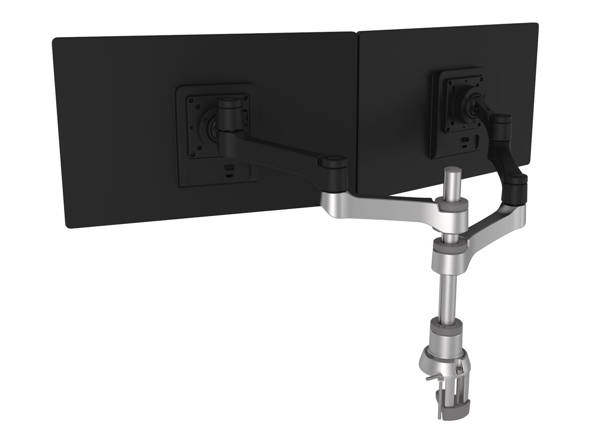 R-Go Zepher 4 - Befestigungskit (einstellbarer Monitorarm) - für 2 LCD-Displays - Aluminium - mattsilber, Ansicht 3