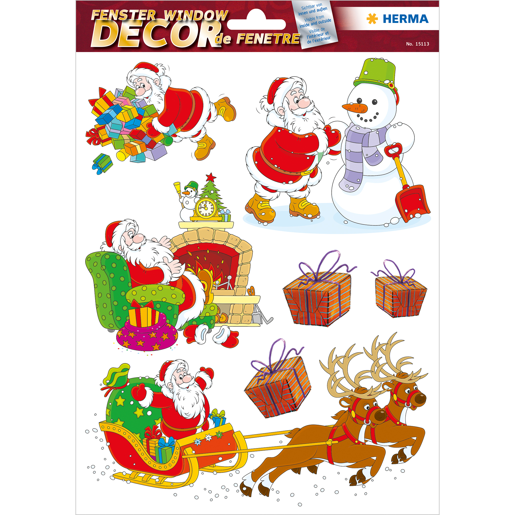 HERMA 15548 - Mehrfarbig - Entfernbar - Fenster - Junge/Mädchen - Weihnachten - Polybag, Ansicht 2