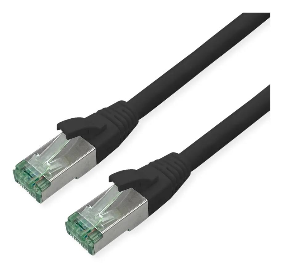 ROLINE RM S/FTP Patchkabel Kat6A/Kl.EA TPE schwarz 7m - FTP - PIMF, Ansicht 2