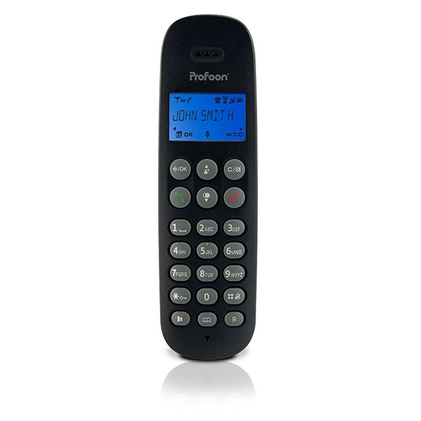 Profoon PDX-300 - DECT-Telefon - Kabelloses Mobilteil - 50 Eintragungen - Schwarz, Ansicht 3