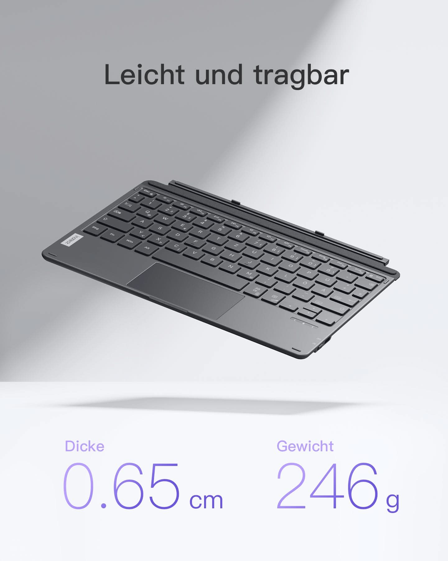 Inateck Keyboard Surface gray GO 1-4 Compatible, Ansicht 3