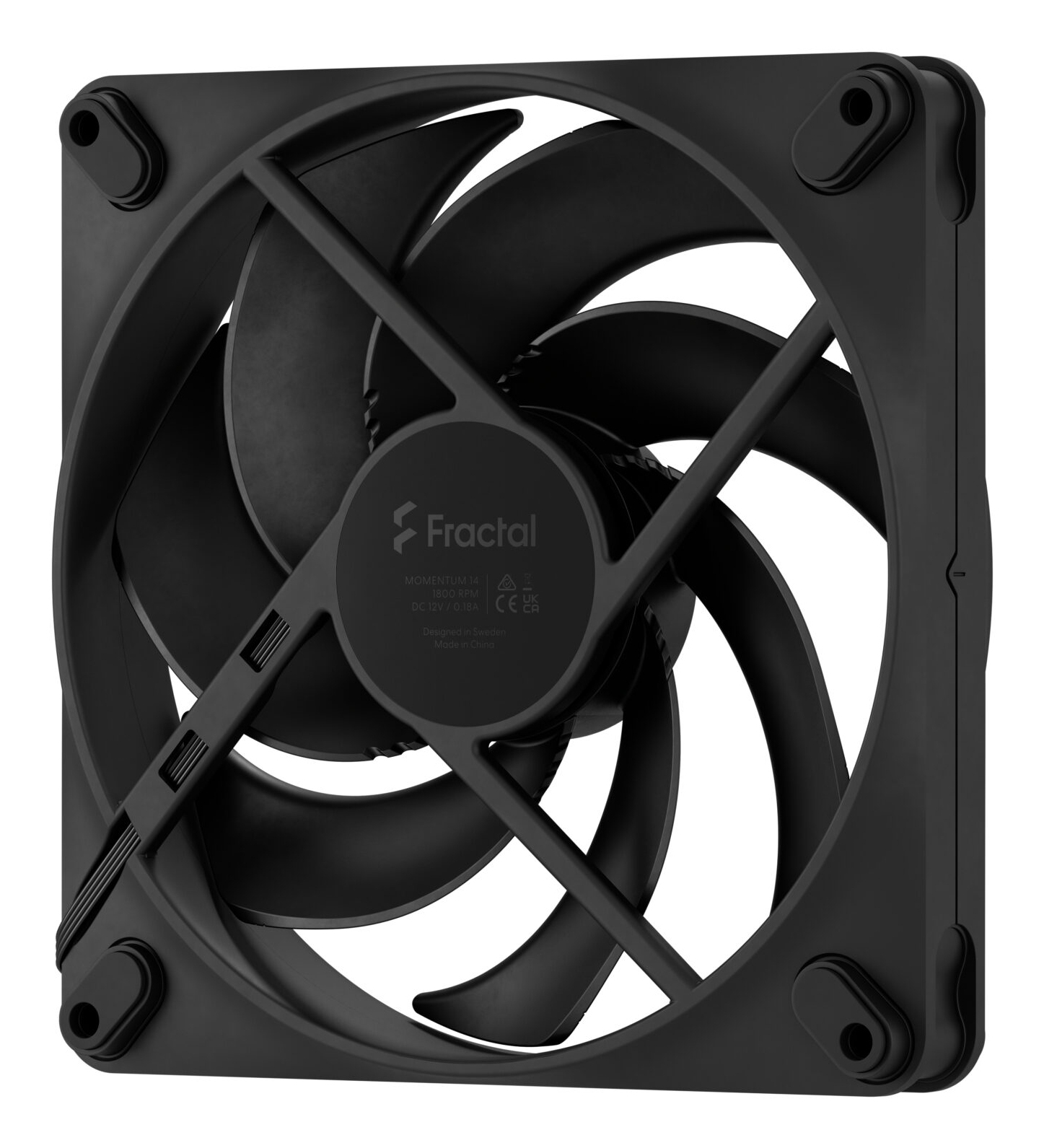 Fractal Design Momentum 14 - Gehäuselüfter - 140 mm - Schwarz, Ansicht 4