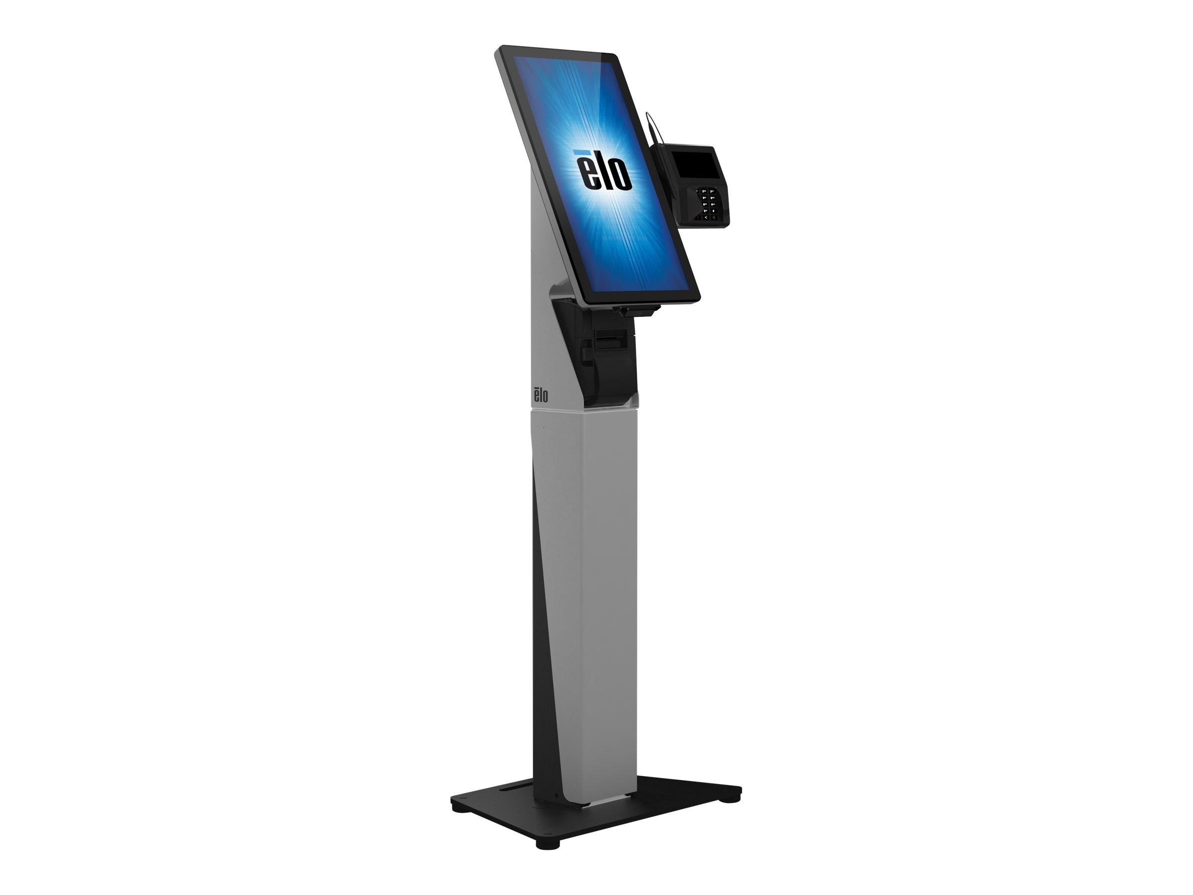 Elo Touch Solutions Elo Wallaby Self-Service Floor Base - Aufstellung - für POS-Terminal - Schwarz/Silber, Ansicht 5