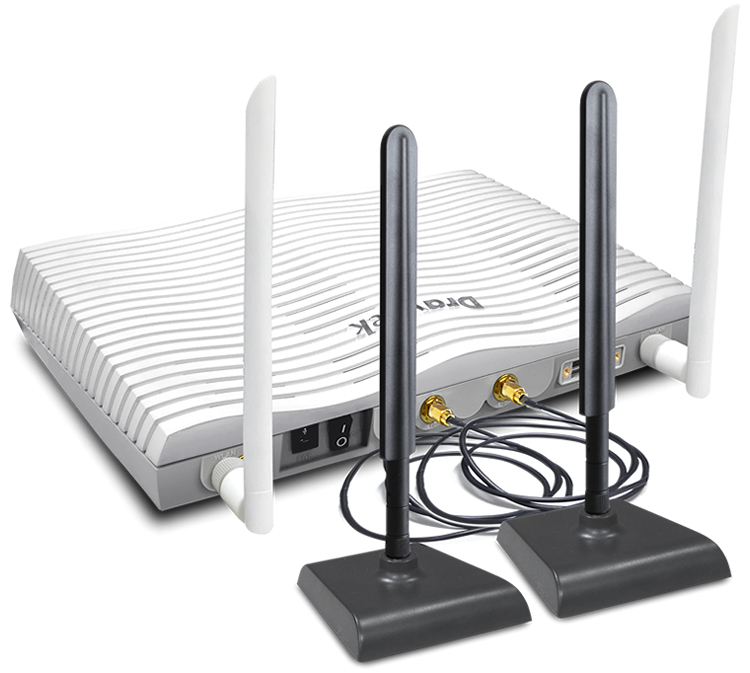 Draytek Vigor 2866L - Wi-Fi 5 (802.11ac) - Dual-Band (2,4 GHz/5 GHz) - Eingebauter Ethernet-Anschluss - 4G - Weiß, Ansicht 2