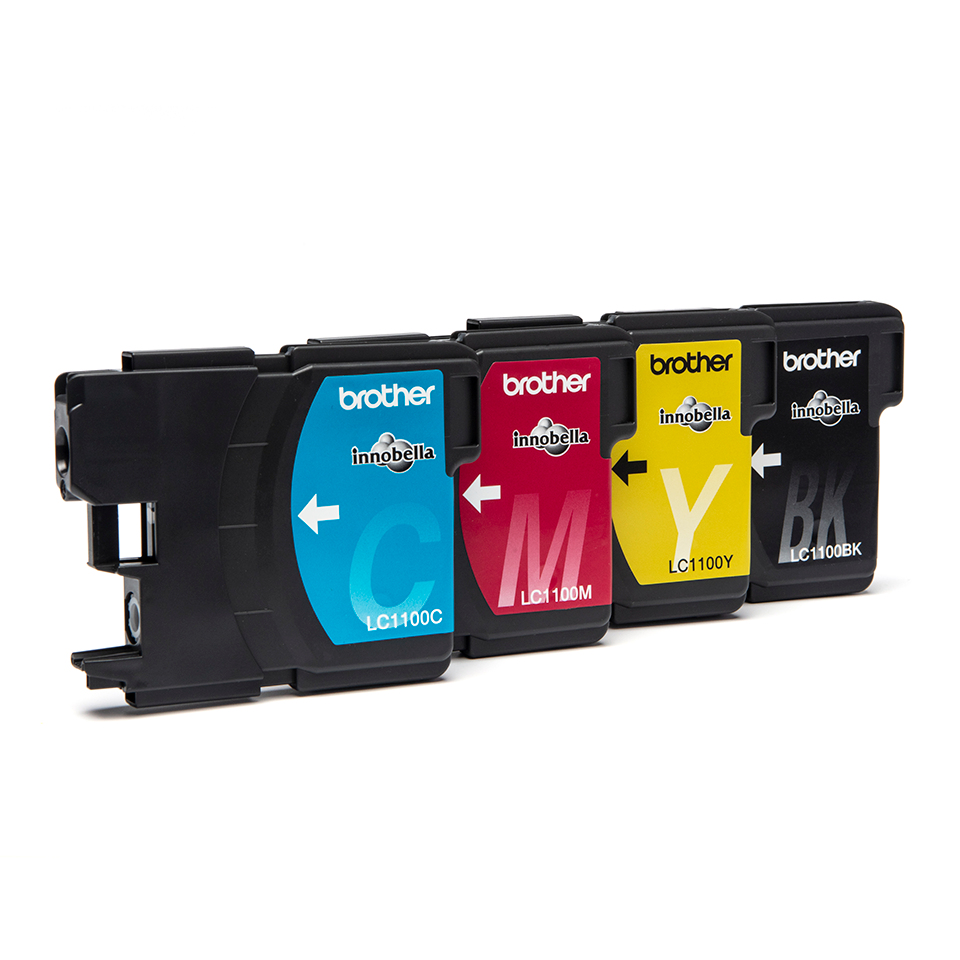 Brother LC1100 Value Pack - 4er-Pack - Schwarz, Gelb, Cyan, Magenta, Ansicht 3