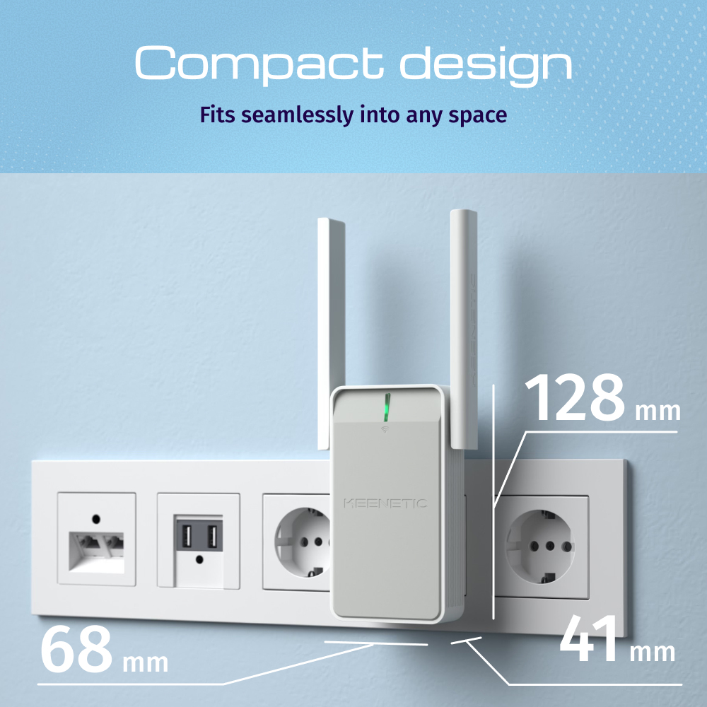 KEENETIC Buddy 6 KN-3411-01-EU AX3000 Mesh Wi-Fi 6 Gigabit Extender, Ansicht 3
