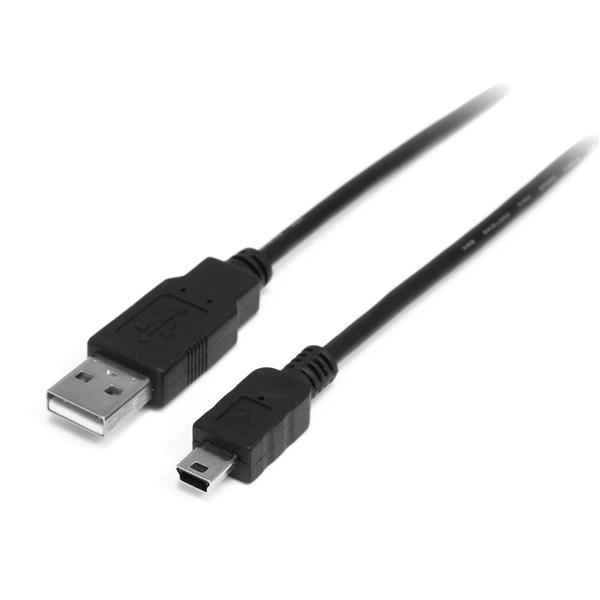 StarTech.com 2 m Mini USB 2.0-Kabel - A-auf-Mini B – Stecker/Stecker, 2 m, USB A, Mini-USB B, USB 2.0, Männlich/Männlich, Schwarz