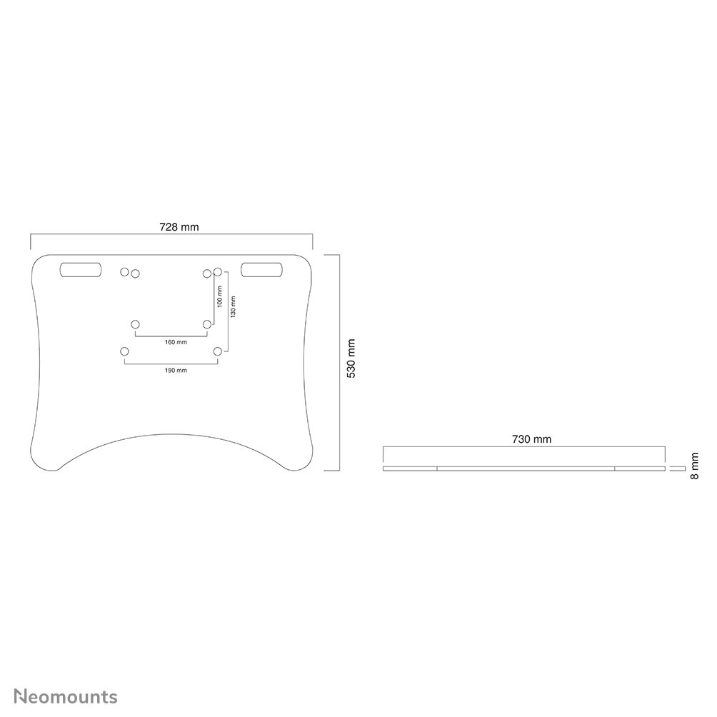 Neomounts PLASMA-M2500FPLATE - Montagekomponente (Bodenplatte), Ansicht 4