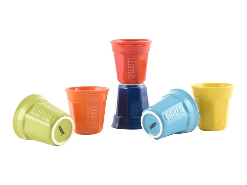Bialetti Tasse - achteckig - Multicolor (Packung mit 6), Ansicht 2