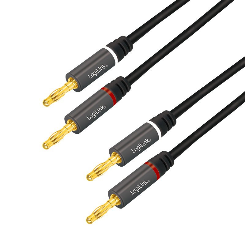 LogiLink Audiokabel - Bananen männlich zu Bananen männlich, Ansicht 2