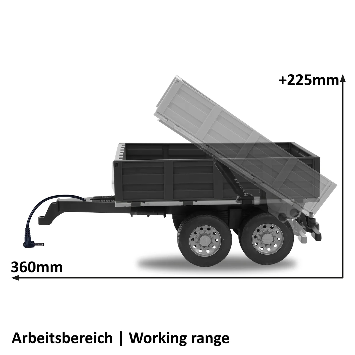 JAMARA Kipper für RC-Traktor 1 16 schwarz 6+, Ansicht 3