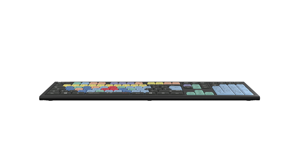 Logickeyboard LKB-CBASE-A2PC-DE - Volle Größe (100%) - Kabelgebunden - USB - Schwarz - TL: Deutsch, QWERTZ, Ansicht 4