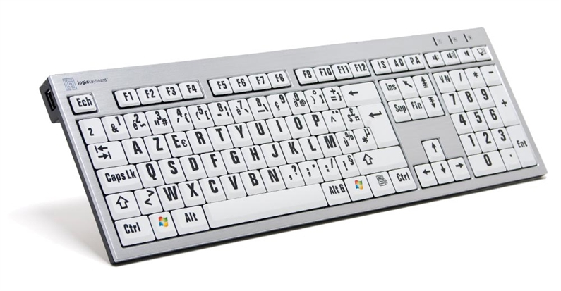 Logickeyboard Largeprint Slimline - Tastatur - TL: Französisch, AZERTY, Ansicht 2