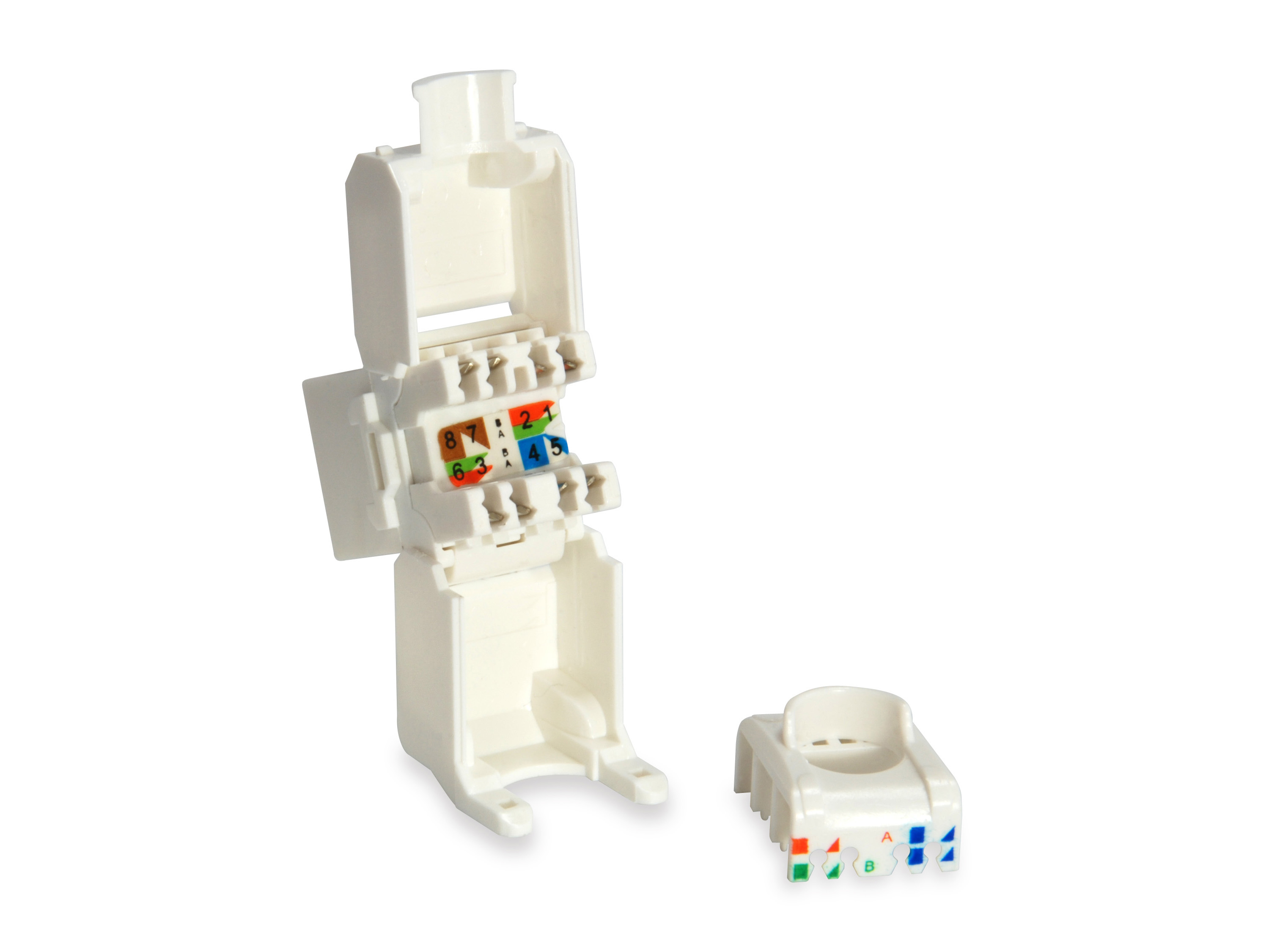 Equip Pro - Keystone Jack - CAT 6 - RJ-45 - weiß (Packung mit 8), Ansicht 2