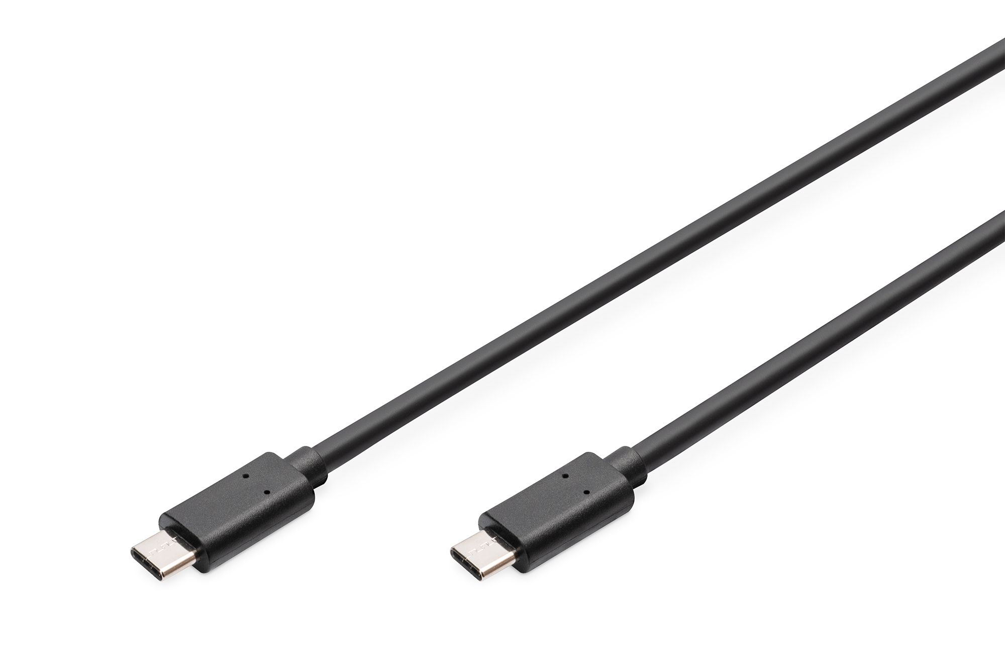 DIGITUS USB Type-C Anschlusskabel, 1 m, USB C, USB C, USB 2.0, Männlich/Männlich, Schwarz