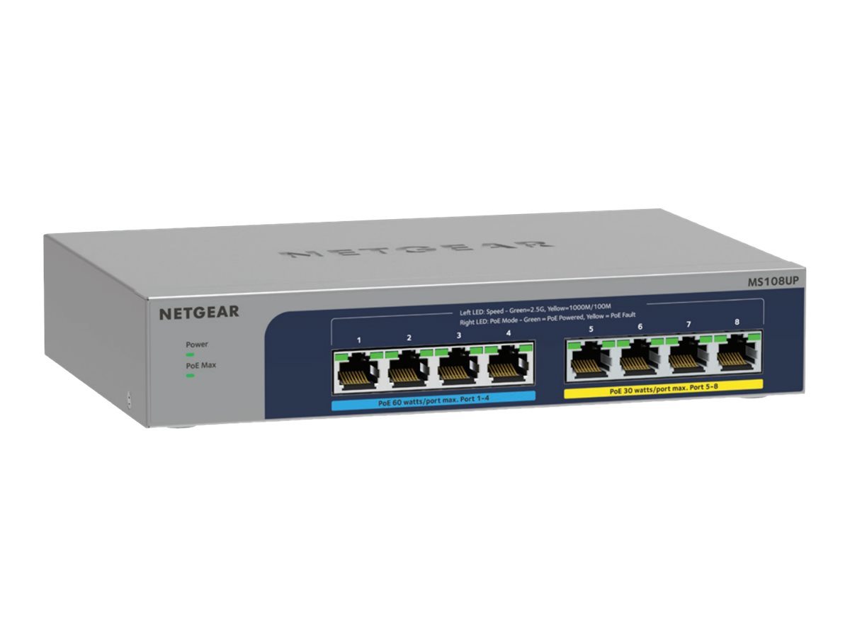 Netgear MS108UP - Switch - unmanaged - 4 x 100/1000/2.5G (PoE++)