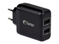 FANTEC SC-A224 - Netzteil - 24 Watt - 4.8 A - QC - 2 Ausgabeanschlussstellen (USB), Ansicht 2
